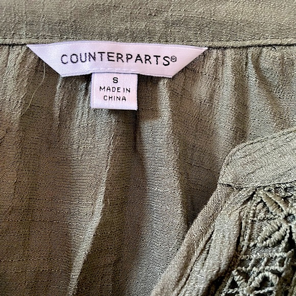 CounterParts long sleeve. Intricate stitching and fabric design. Size: S - Picture 3 of 5